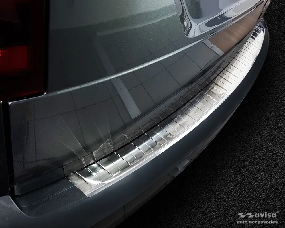 Rear bumper protector VOLKSWAGEN CADDY 2003-2015, FL2015-2020 / VOLKSWAGEN CADDY MAXI 2003-2015, FL02.2015-> 2020 (silver satine) AVISA 2/35433