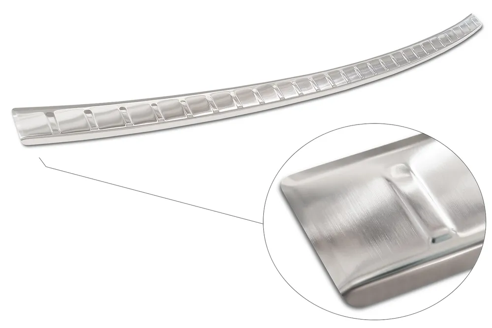 Rear bumper protector AUDI A6 C7 Allroad 2012-2014, FL2014-2018 (silver satine) AVISA 2/35519