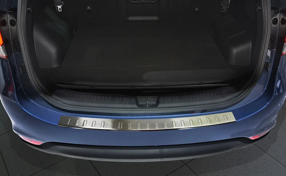 Rear bumper protector KIA CARENS 2012-> 2018 (silver satine) AVISA 2/35648