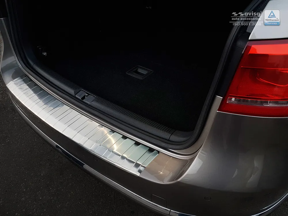 Rear bumper protector VOLKSWAGEN PASSAT B7 variant 2011-2014 (silver satine) AVISA 2/35686