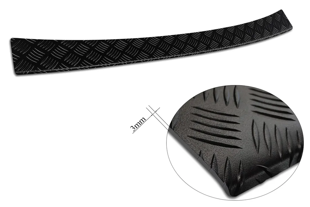 Rear bumper protector CITROEN BERLINGO II 2008-2015, FL2015-2018 / CITROEN BERLINGO II Multispace 2008-2015, FL2015-2018 / CITROEN BERLINGO III Multispace 2018-2024, FL 2024-> (black MAT) AVISA 2/40206