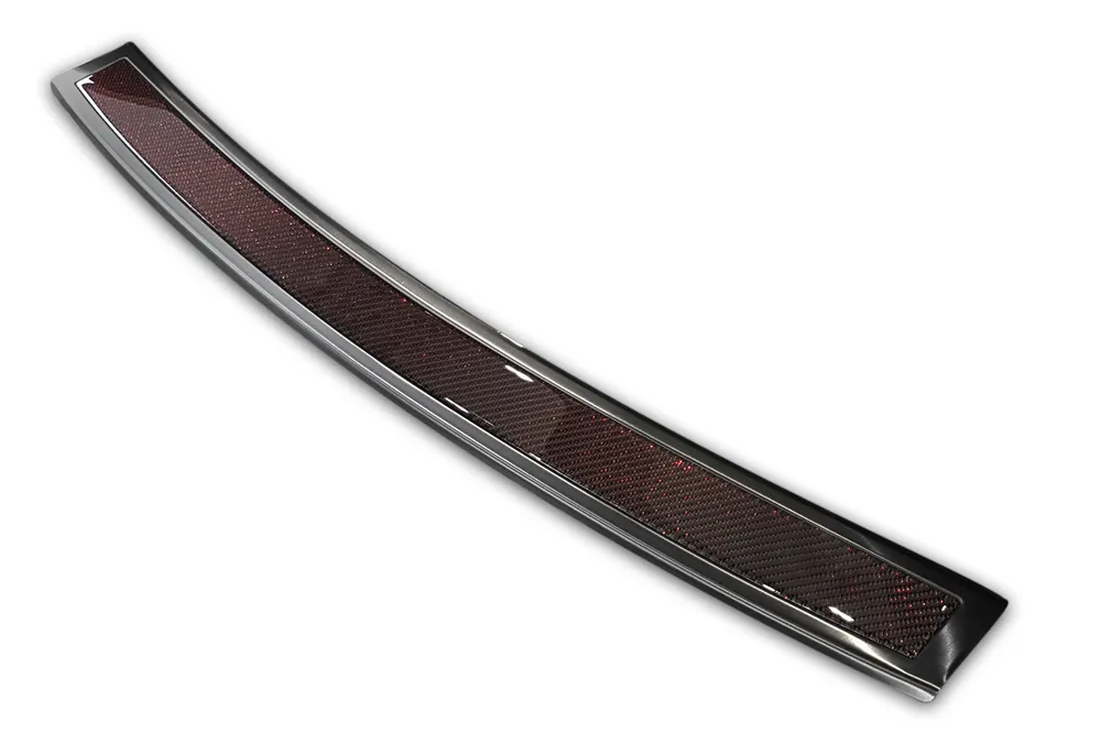 Rear bumper protector BMW X3 F25 FL 2015 -> (black steel , red carbon fiber) AVISA 2/44043