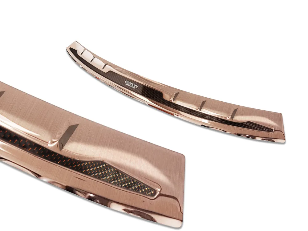 Rear bumper protector BMW X3 ( F97 ) M Competition 2019-2021 / BMW X3 G01 M-pakiet / M-Sport 2017-2021, FL2021-2024 (copper brushed, copper carbon fiber) AVISA 2/44108