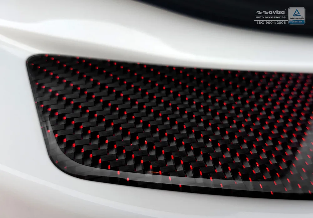 Galinio buferio apsauga MERCEDES CLS (C218) 2014-> (red / black) AVISA 2/46020