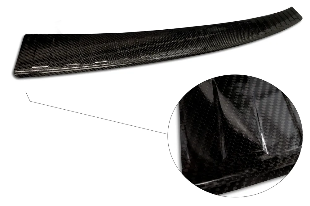 Rear bumper protector VOLKSWAGEN TRANSPORTER T5 Multivan, Caravelle 2003-2012,FL2012-2015 ( fits to the two rear doors and the version with trunk opening upwards) / VOLKSWAGEN TRANSPORTER T6 2015-2019, FL2019-2024 (fits to the version with two rear doors) (black) AVISA 2/49274