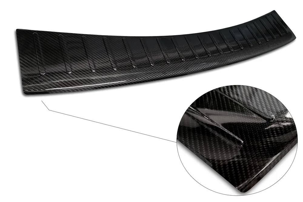Rear bumper protector PEUGEOT 508 I SW 2011-2014, FL2014-2018 / PEUGEOT 508 I RXH 2011-2014, FL2014-2018 (black) AVISA 2/49280