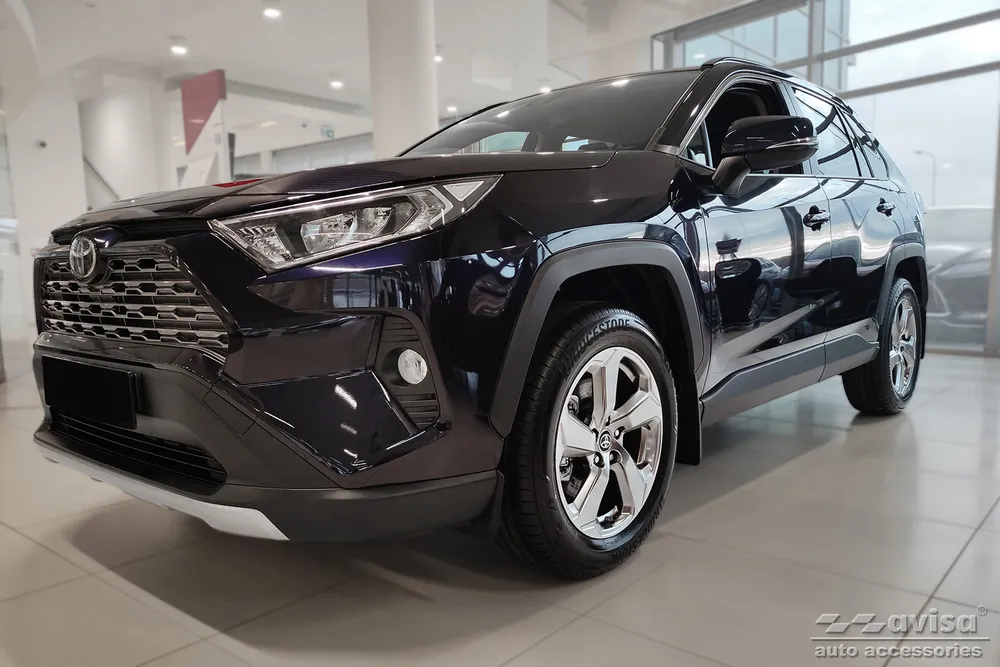 Rear bumper protector TOYOTA RAV4 V generation /Hybrid 2018-2026 (fits also to PHEV GR version ) (black / black mirror) AVISA 2/50205
