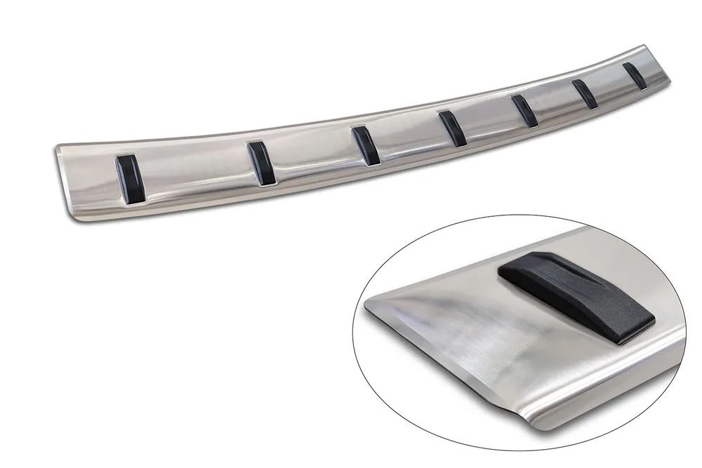 Rear bumper protector VOLKSWAGEN TOURAN III / R-line 2015-> (silver) AVISA 2/52051
