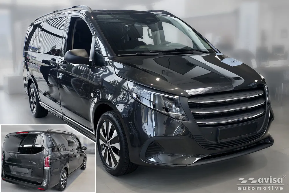 Cup Holder Trim Cover MERCEDES VITO TOURER W447 FL 2024-> (silver MAT) AVISA 2/53503