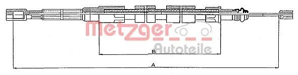 Cable Pull, parking brake METZGER 10.739