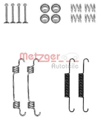Accessory Kit, parking brake shoes METZGER 105-0887