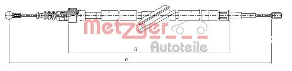 Trosas, stovėjimo stabdys METZGER 10.7506