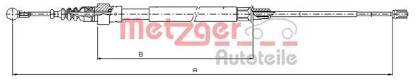 Trosas, stovėjimo stabdys METZGER 10.7509