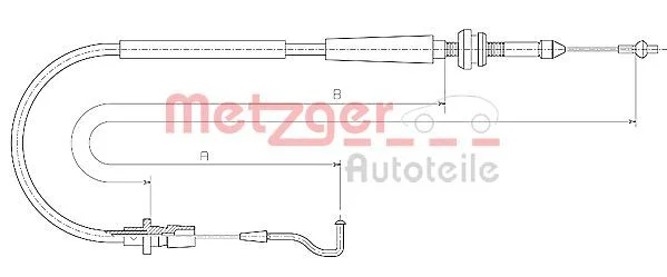 Kábel akcelerátora METZGER 11.0637