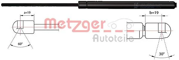 Dujinė spyruoklė, gaubtas METZGER 2110455