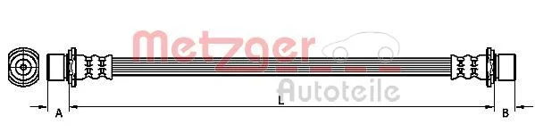 Brzdová hadica METZGER 4110056