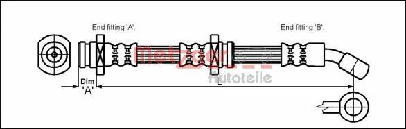 Brzdová hadica METZGER 4110081