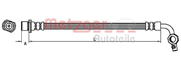 Brzdová hadica METZGER 4110100