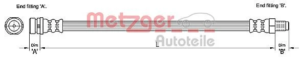 Brzdová hadica METZGER 4110238