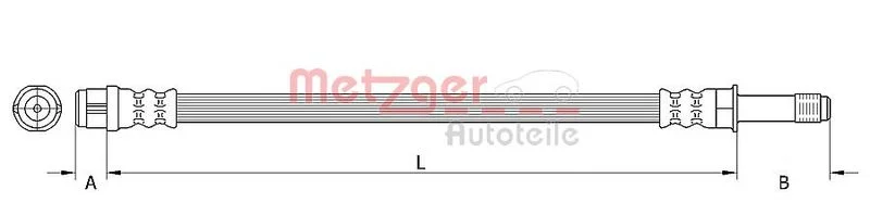 Brzdová hadica METZGER 4110442