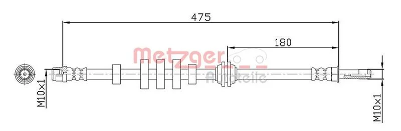 Brzdová hadica METZGER 4110447