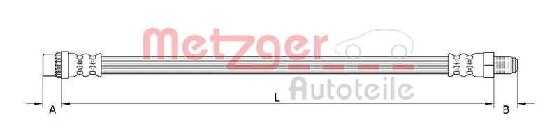 Brzdová hadica METZGER 4110933