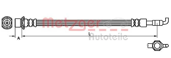 Brzdová hadica METZGER 4110971