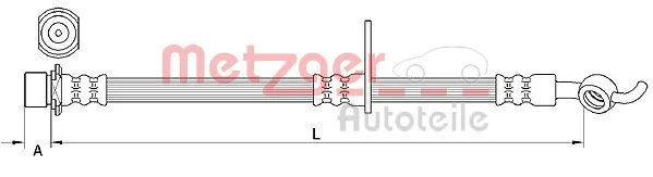 Stabdžių žarnelė METZGER 4110986