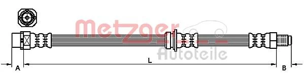 Brake Hose METZGER 4111098
