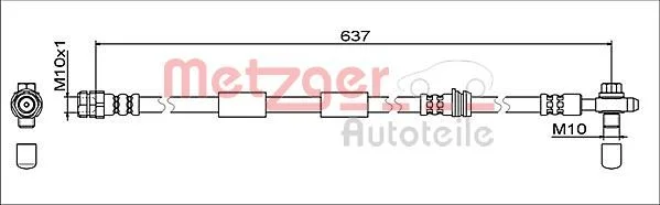 Brake Hose METZGER 4111475