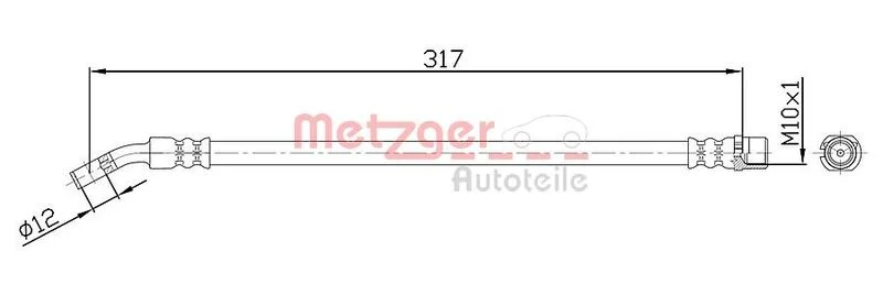 Brzdová hadica METZGER 4113680