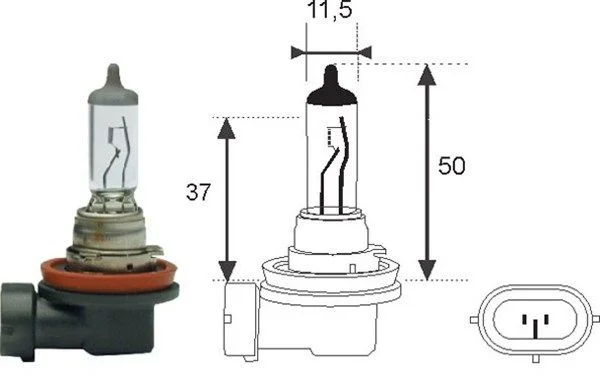 Bulb, high beam headlight MAGNETI MARELLI 002547100000