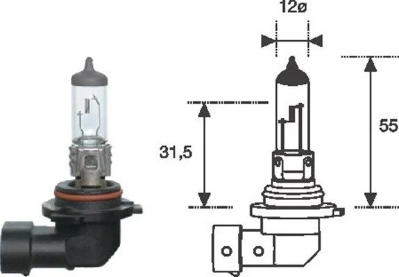 Bulb, high beam headlight MAGNETI MARELLI 002577300000