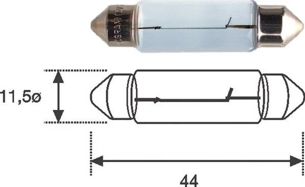 Žiarovka, osvetlenie poznávacej značky MAGNETI MARELLI 009461200000