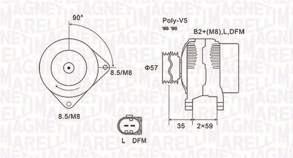 Alternator MAGNETI MARELLI 063731675010