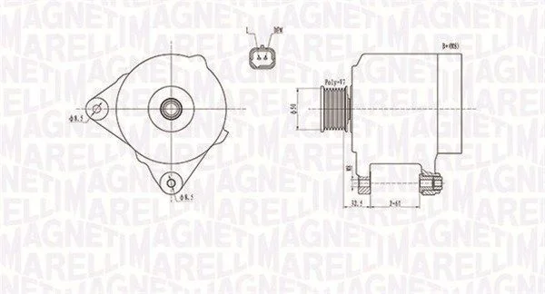 Alternátor MAGNETI MARELLI 063731768010