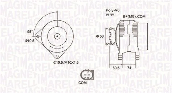 Alternátor MAGNETI MARELLI 063731905010