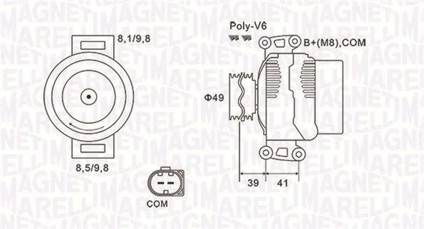 Alternátor MAGNETI MARELLI 063731953010