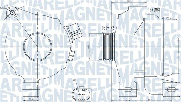 Alternátor MAGNETI MARELLI 063732001010