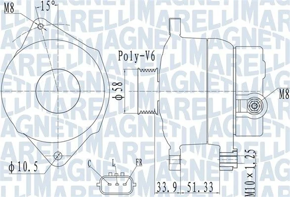 Alternator MAGNETI MARELLI 063732138010