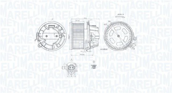 Vnútorný ventilátor MAGNETI MARELLI 069412240010