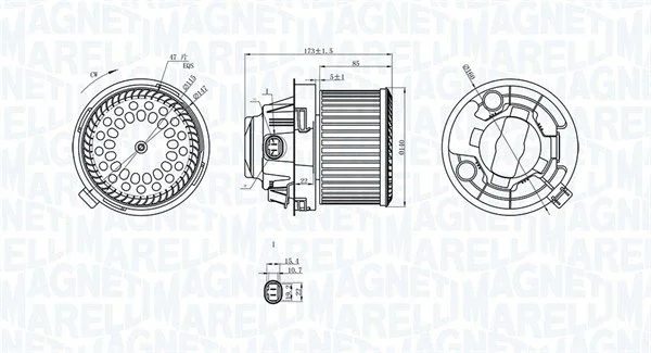 Interior Blower MAGNETI MARELLI 069412258010