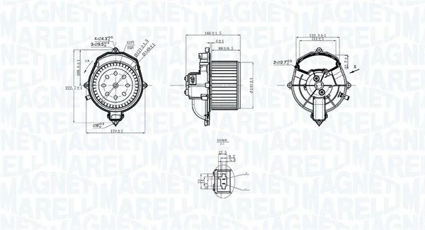 Vnútorný ventilátor MAGNETI MARELLI 069412266010