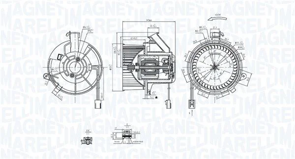 Interior Blower MAGNETI MARELLI 069412290010