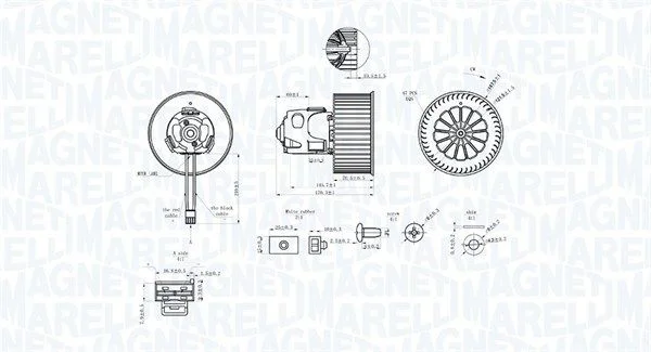 Interior Blower MAGNETI MARELLI 069412344010