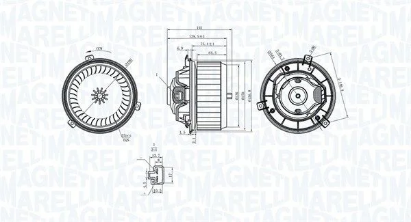 Interior Blower MAGNETI MARELLI 069412363010