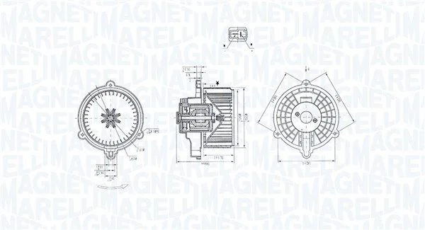 Interior Blower MAGNETI MARELLI 069412384010