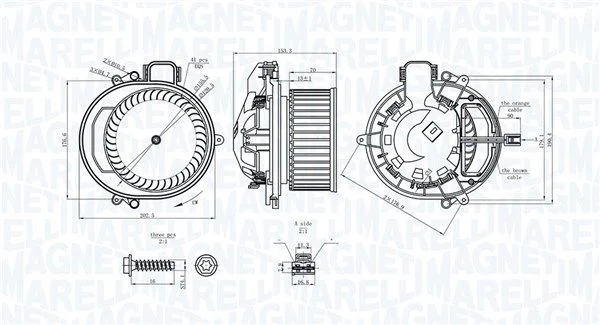 Vnútorný ventilátor MAGNETI MARELLI 069412722010