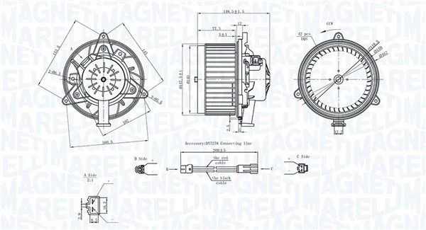 Vnútorný ventilátor MAGNETI MARELLI 069412742010