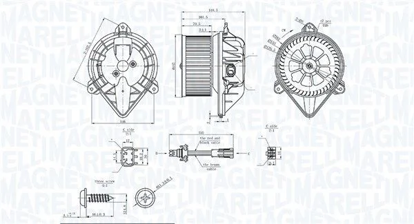 Vnútorný ventilátor MAGNETI MARELLI 069412753010